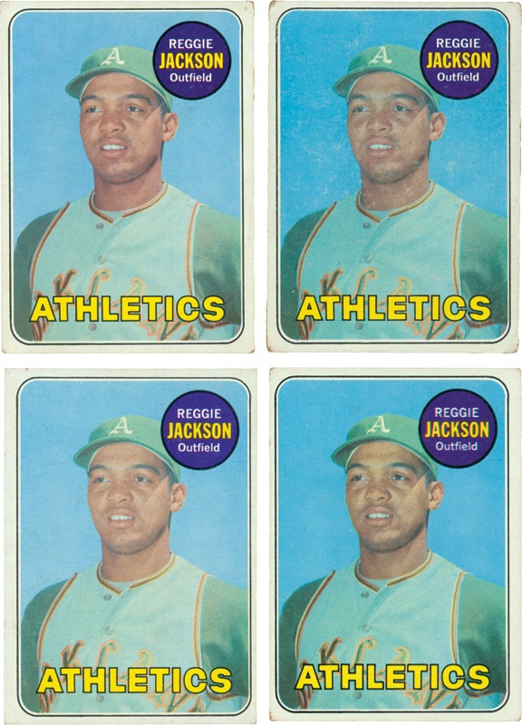 June 2005 Internet Auction - 1969 Topps # 260 Reggie Jackson Rookie Lot (4)