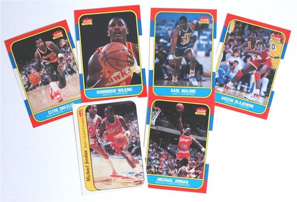 - 1986 Fleer Basketball Set with Stickers