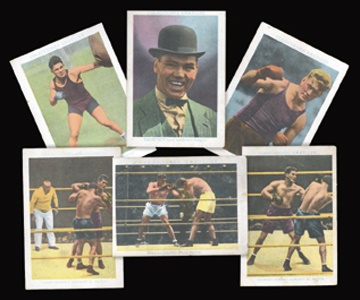 - 1928 Dempsey & Tunney Boxing Cards Compete Set of Thirty-eight