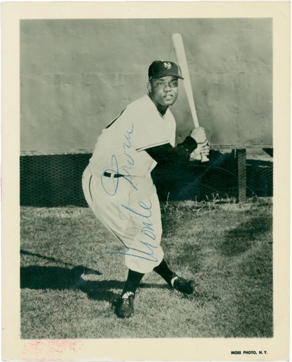 All Sports - 1950s Monte Irvin Vintage Signed Photo