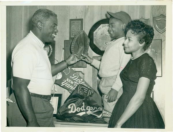 1957 Jackie Robinson Wire Photo