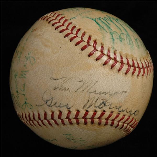 1937 NL All-Stars Signed Baseball