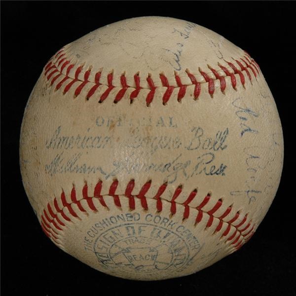 All Sports - 1937 AL All-Stars Signed Baseball