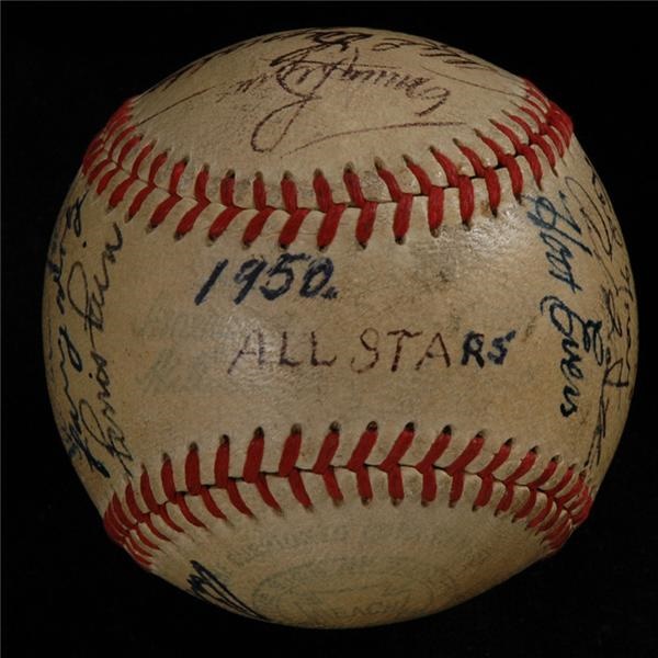 1950 AL All-Stars Signed Baseball