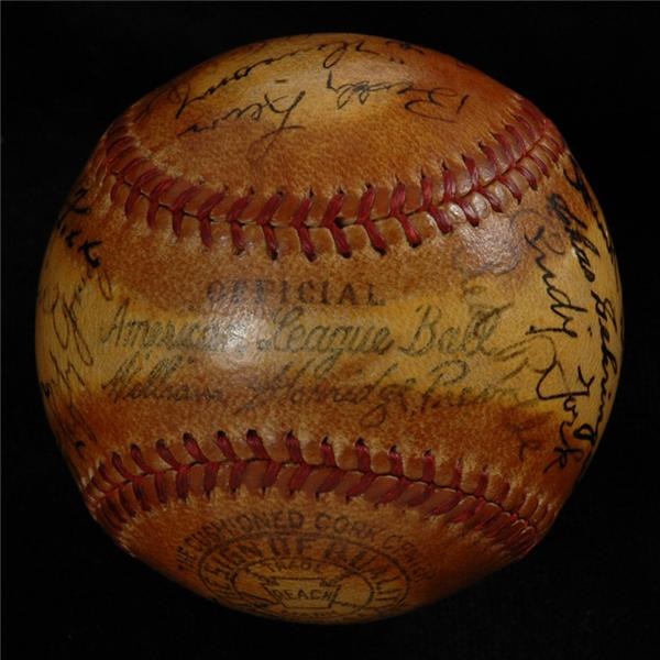 1938 AL All-Stars Signed Baseball