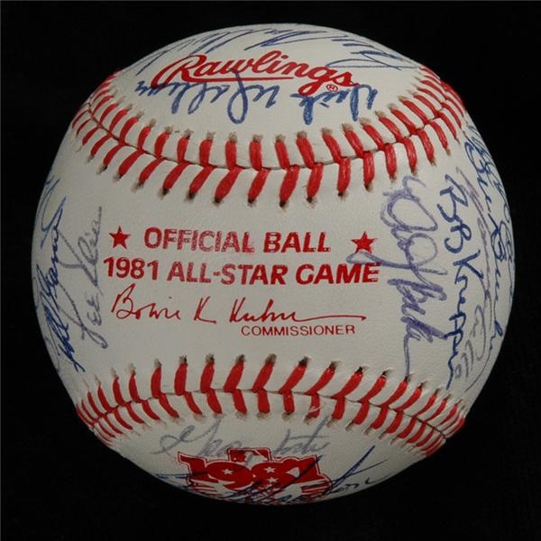 1981 NL All-Stars Signed Baseball
