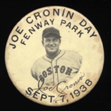 Washington Senators - 1938 Joe Cronin Day Pin (2" diam.)