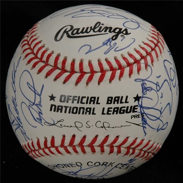 1995 NL All-Stars Signed Baseball