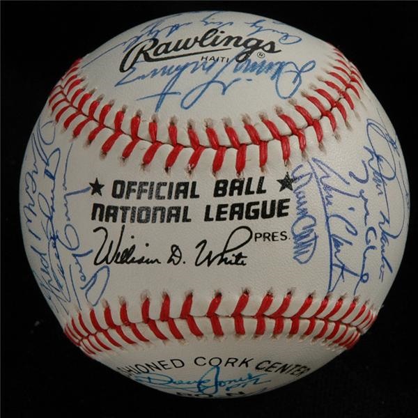 1992 NL All-Stars Signed Baseball