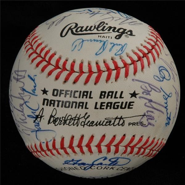1987 NL All-Stars Signed Baseball