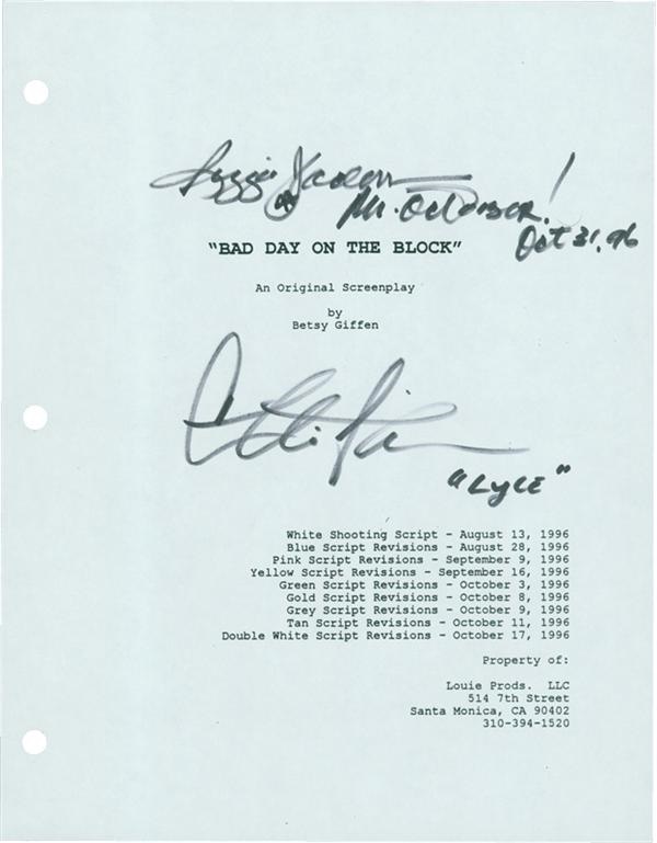 Script cover page