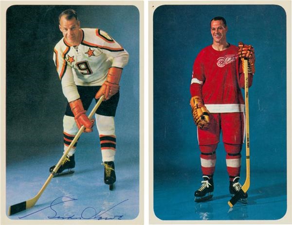 - Eaton Gordie Howe Signed Autographed Advertising Cards (2)