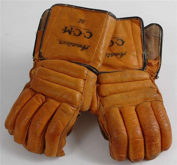 - Early 1960s Game Used CCM Hockey Gloves
