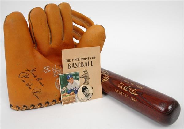 Pee Wee Reese Collection (5) with Signed Mitt