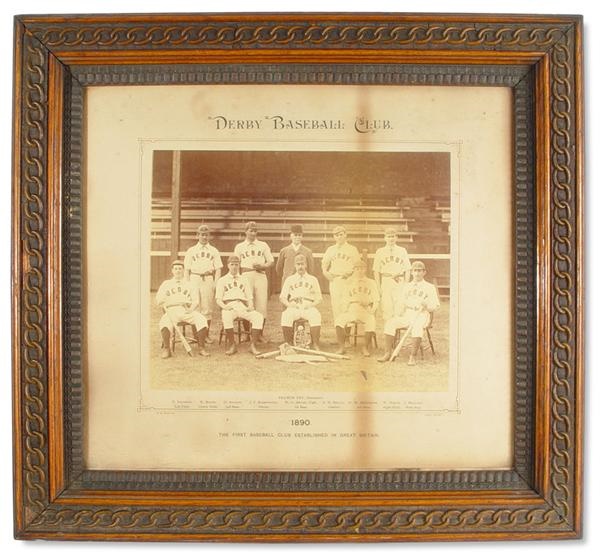 1890 Derby Baseball Club Photograph-The First Professional Team in Great Britain