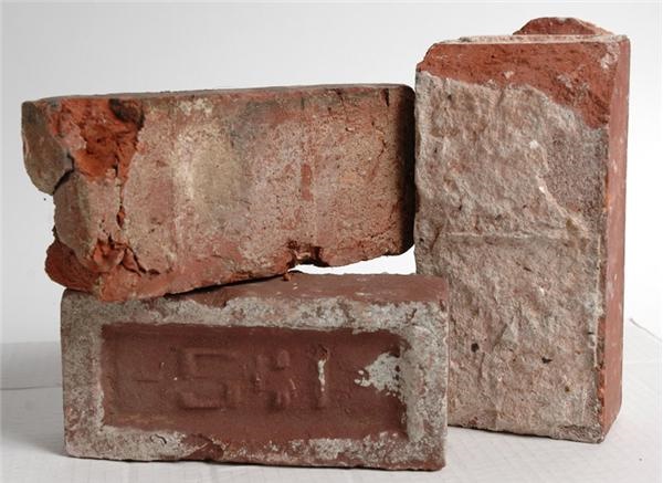 - Lot of three (3) Original Fenway Park Bricks-From Renovation