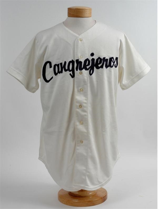 Sports Equipment - Early 1990s Eduardo Perez Cangrejeros Puerto Rican Winter League Game Worn Jersey