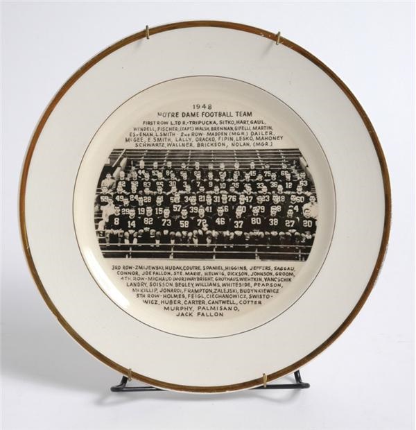 - 1948 Notre Dame Football Team Steubenville Ceramic Plate