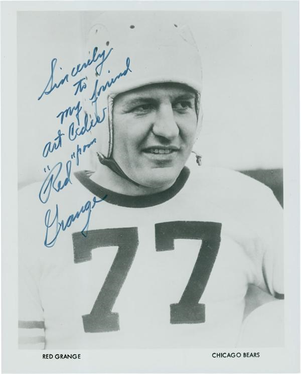 - Red Grange Signed 8 x 10 Photo