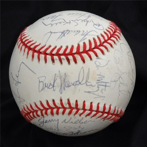 1969 Chicago Cubs Team-Signed) ONL (Giles) Baseball - Leo