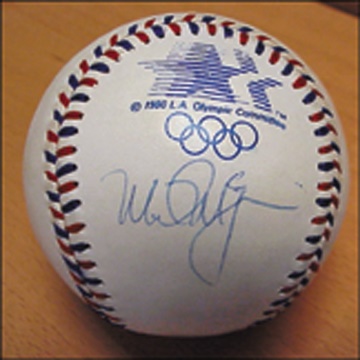Mark McGwire - 1984 Mark McGwire Single Signed Olympic Baseball