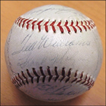 Ted Williams - 1960 Boston Red Sox Team Signed Baseball