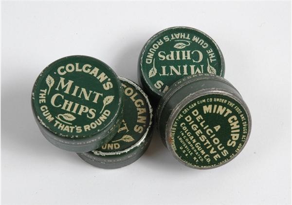Vintage Cards - Colgan's Mint Chips Tins (4)