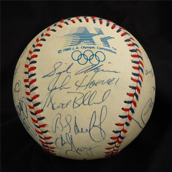 Autographs - 1984 USA Olympic Baseball Team Signed Baseball