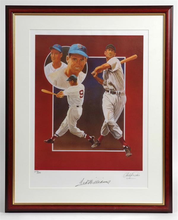 Ted Williams Signed Limited Edition Paluso Lithograph