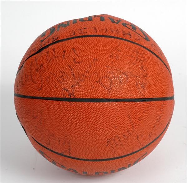 - 1987 Los Angeles Lakers Team Signed Basketball w/ Magic Johnson from The Charlie Sheen Collection
