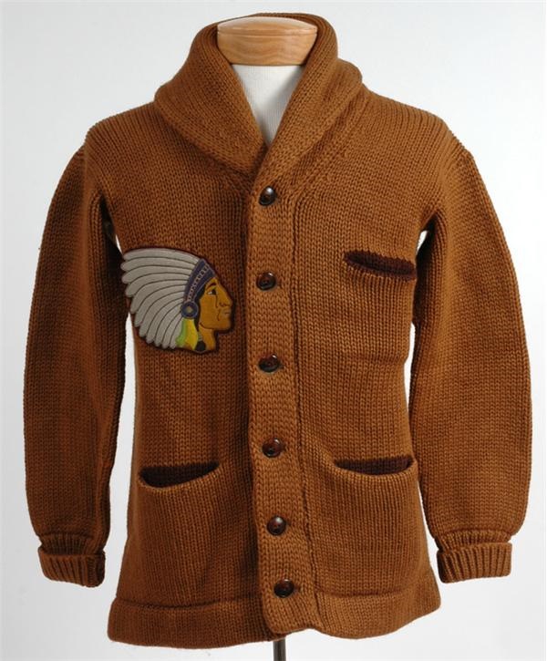 - 1910s "Indians" Cardigan Sweater