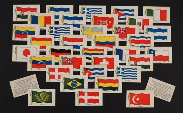 - 1920's Wilbur Chocolate Bars Flag Card Collection