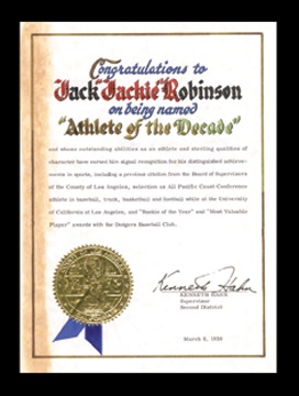 - Jackie Robinson Athlete of the Decade Award