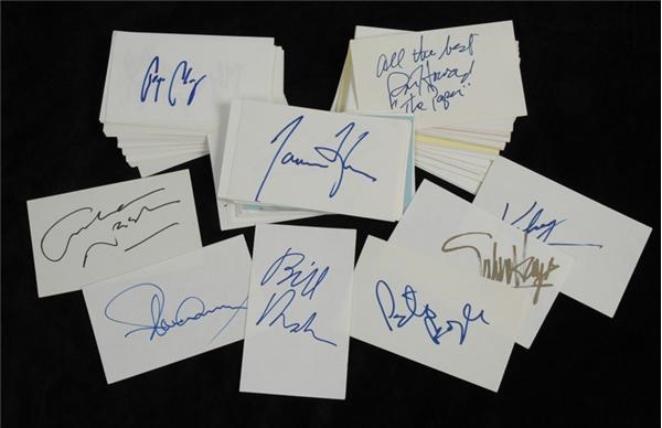 Autographs - Single Signed Sports & Entertainment 3 x 5" Collection (125+)