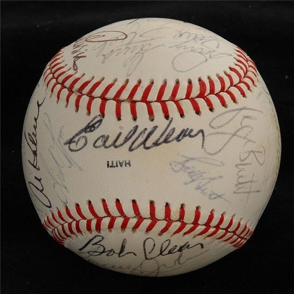 1980 AL All-Star Team Signed Baseball