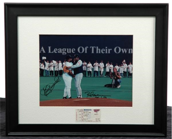 - Rod Carew Collection w/ Carew Signed Hat & Carew/Puckett Signed Photo from Puckett Day (Framed)