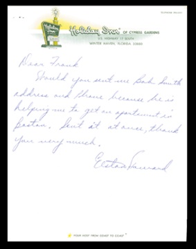 Baseball Autographs - Elston Howard Handwritten Letter