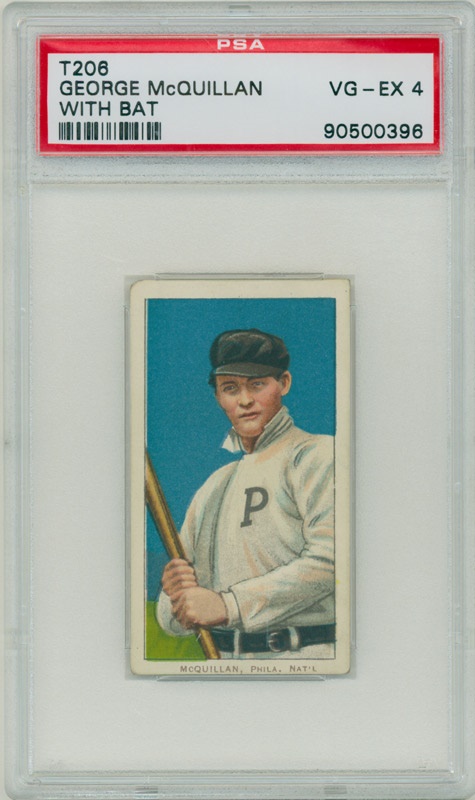 - T206 George McQuillan With Bat PSA VG-EX 4