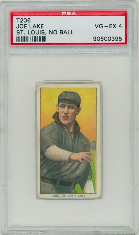 T206 Joe Lake St. Louis No Ball PSA VG-EX 4