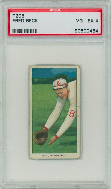 Vintage Cards - T206 Fred Beck  PSA VG-EX 4