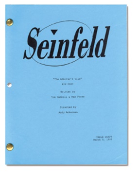 - "The Admiral's Club" 1995 Seinfeld Television Script