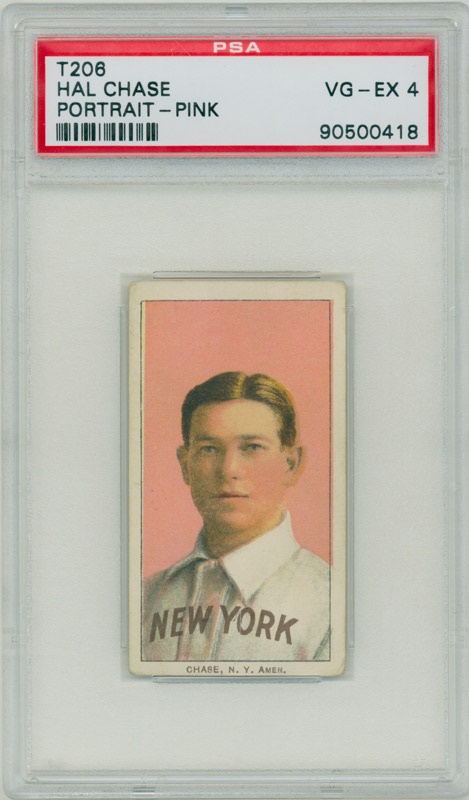 T206 Hal Chase Portrait-Pink  PSA VG-EX 4