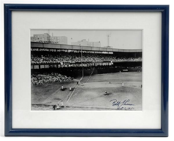 Bobby Thompson Shot Heard Around The World Signed Photo