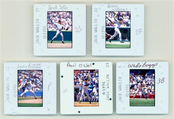 - 1996 World Champion NY Yankees Collection of 35mm Color Slides (Negatives) from Donruss/Pacific (41)