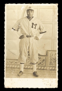 Baseball Memorabilia - Late 1920's Buck Leonard Real Photo Postcard