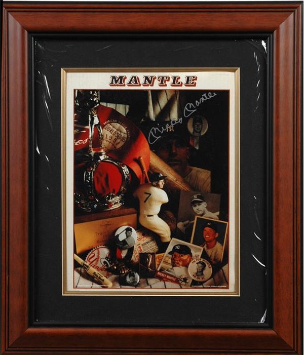 Autographs - Mickey Mantle Signed 11 x 14 Collage (Framed)