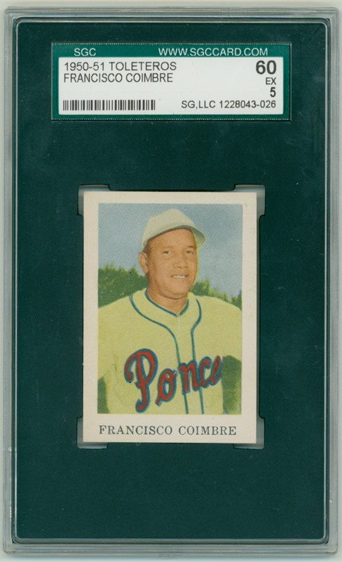 Vintage Cards - 1950-51 Toleteros Francisco Coimbre SGC 60 EX 5