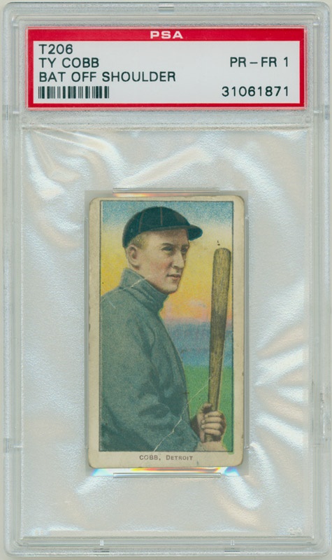 - T206 Ty Cobb Bat Off Shoulder PSA 1 PR-FR