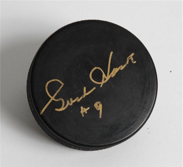 Gordie Howe Signed Hockey Puck