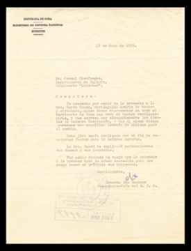 1959 Che Guevara Signed Letter